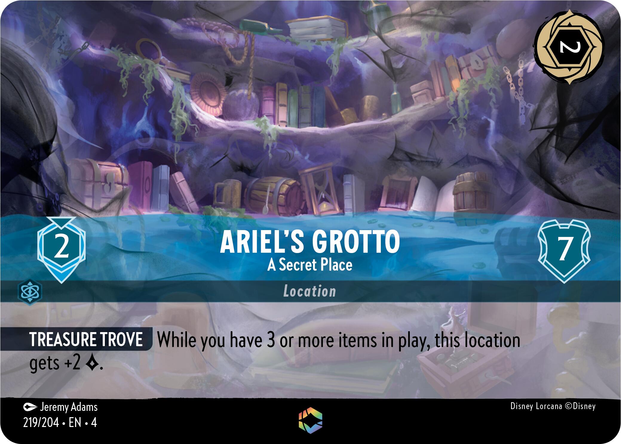 Ariel's Grotto - A Secret Place (Enchanted) (219/204) [Ursula's Return] | Empire Gaming NC