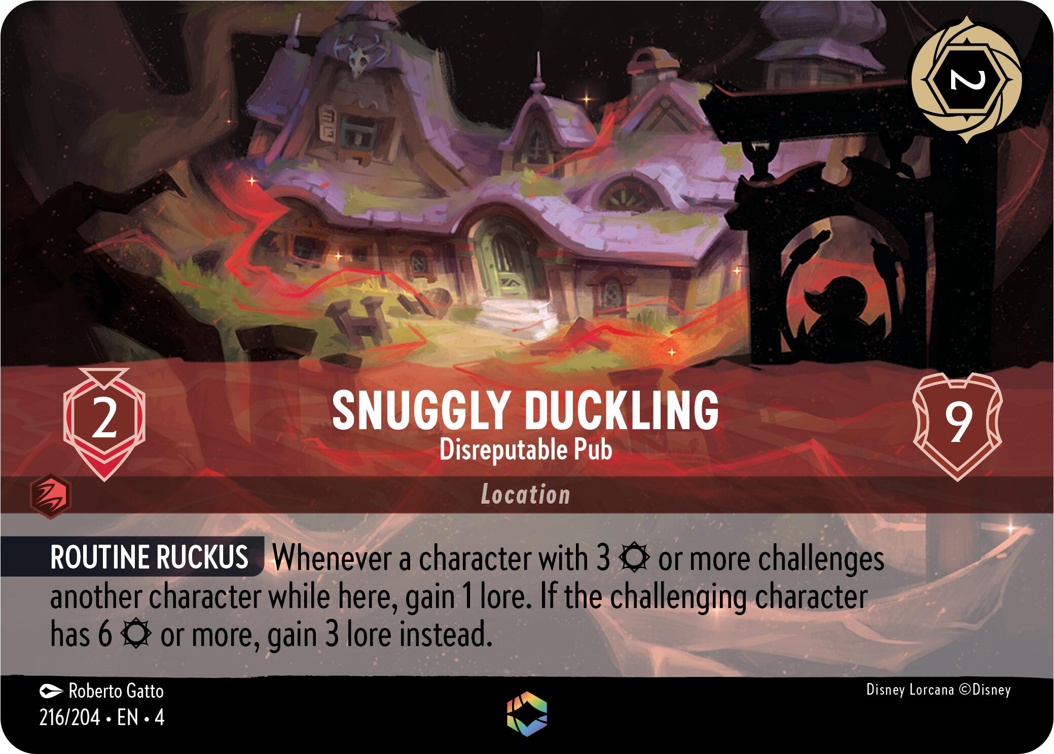 Snuggly Duckling - Disreputable Pub (Enchanted) (216/204) [Ursula's Return] | Empire Gaming NC