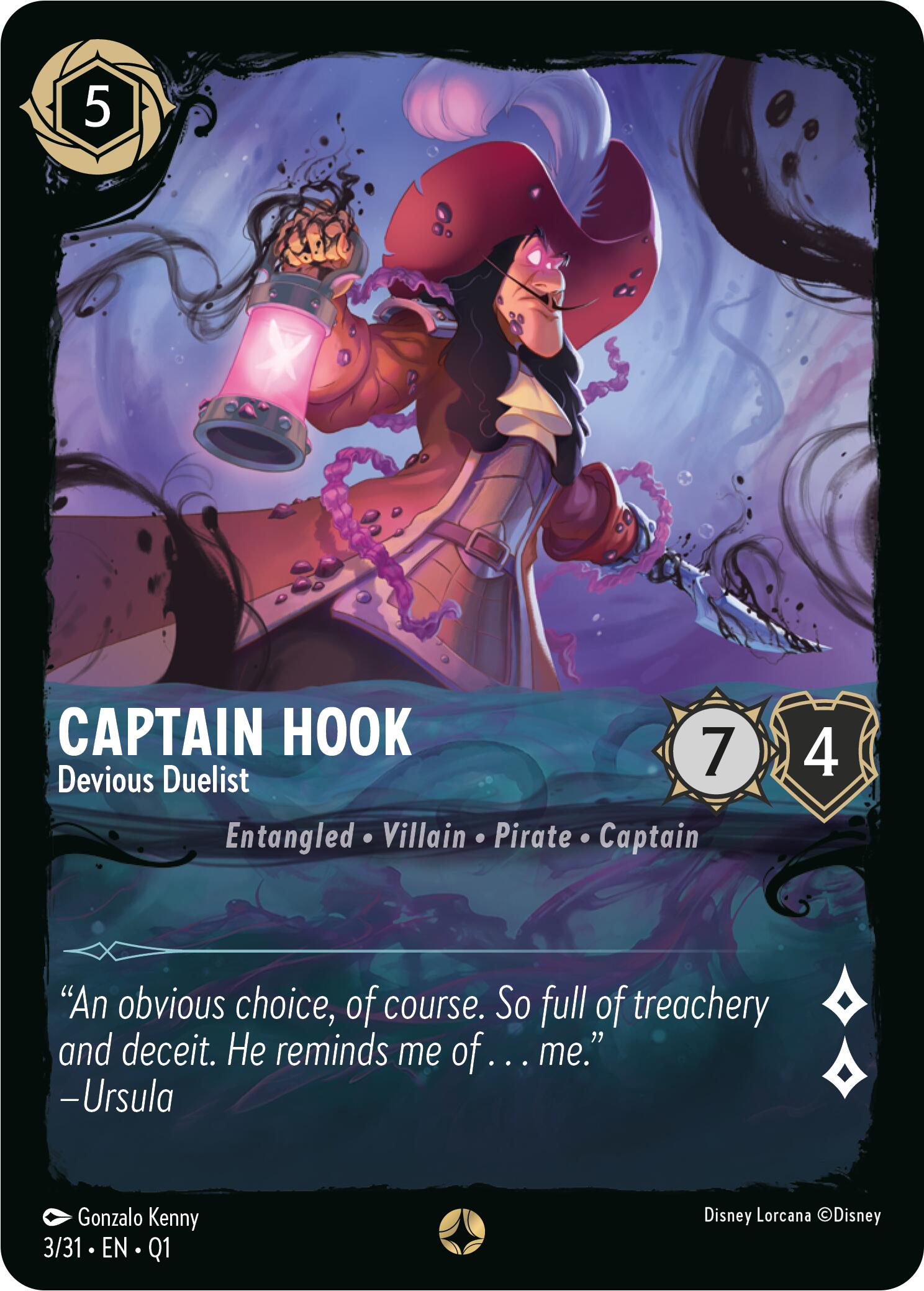 Captain Hook - Devious Duelist (3/31) [Illumineer's Quest: Deep Trouble] | Empire Gaming NC