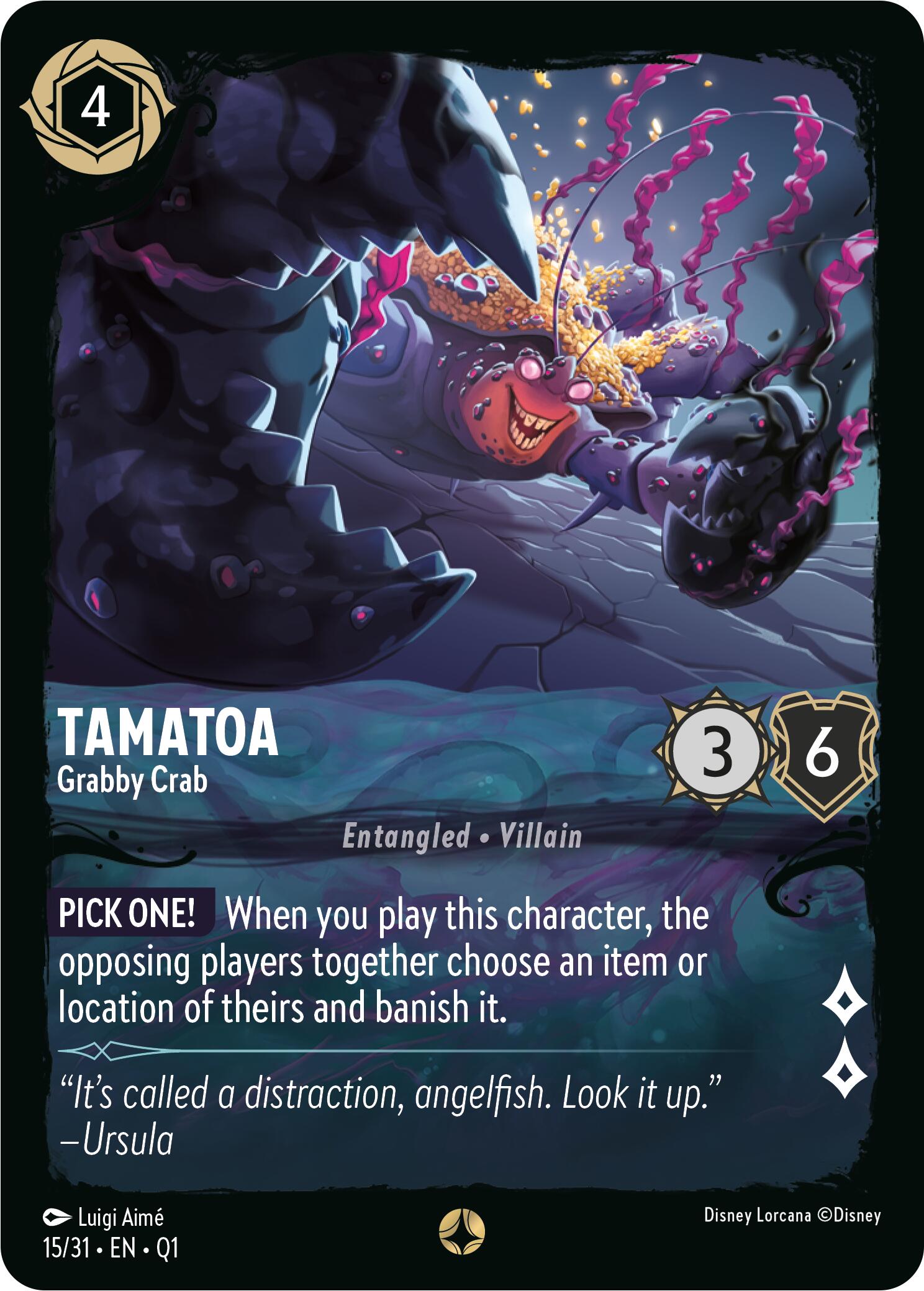 Tamatoa - Grabby Crab (15/31) [Illumineer's Quest: Deep Trouble] | Empire Gaming NC