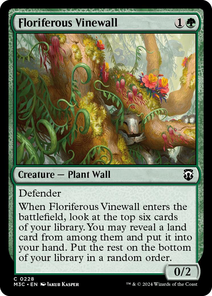 Floriferous Vinewall [Modern Horizons 3 Commander] | Empire Gaming NC