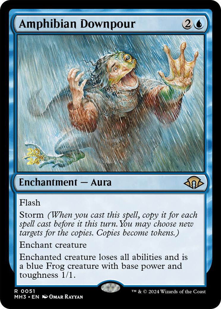 Amphibian Downpour [Modern Horizons 3 Prerelease Promos] | Empire Gaming NC