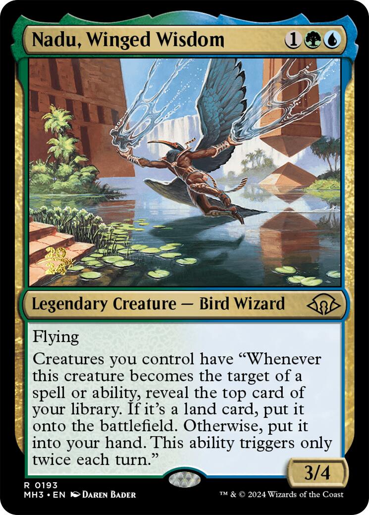 Nadu, Winged Wisdom [Modern Horizons 3 Prerelease Promos] | Empire Gaming NC