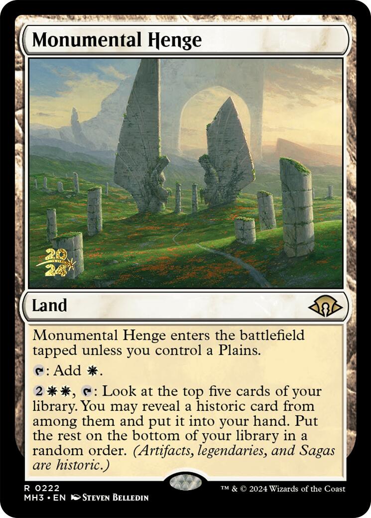 Monumental Henge [Modern Horizons 3 Prerelease Promos] | Empire Gaming NC