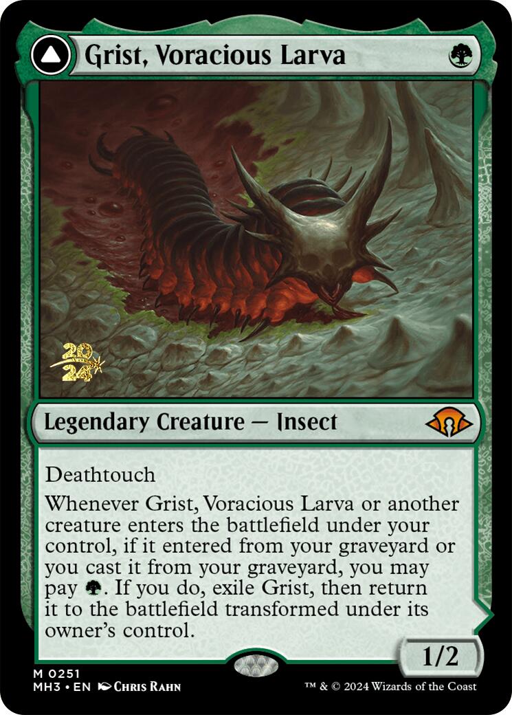 Grist, Voracious Larva [Modern Horizons 3 Prerelease Promos] | Empire Gaming NC