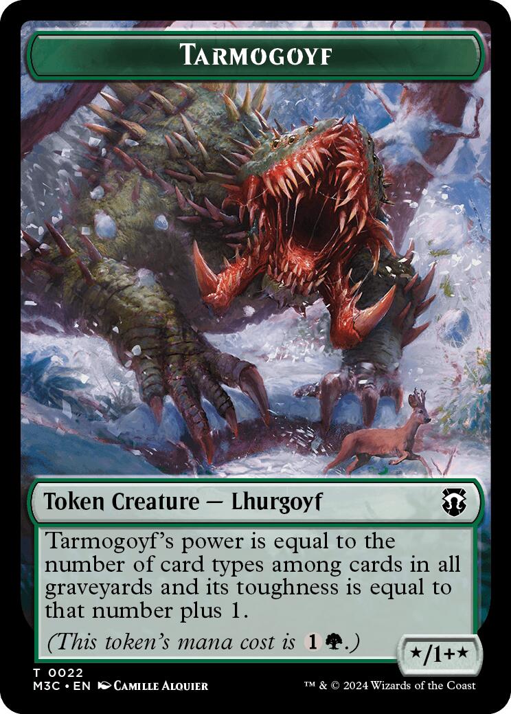 Tarmogoyf // Saproling Double-Sided Token [Modern Horizons 3 Commander Tokens] | Empire Gaming NC