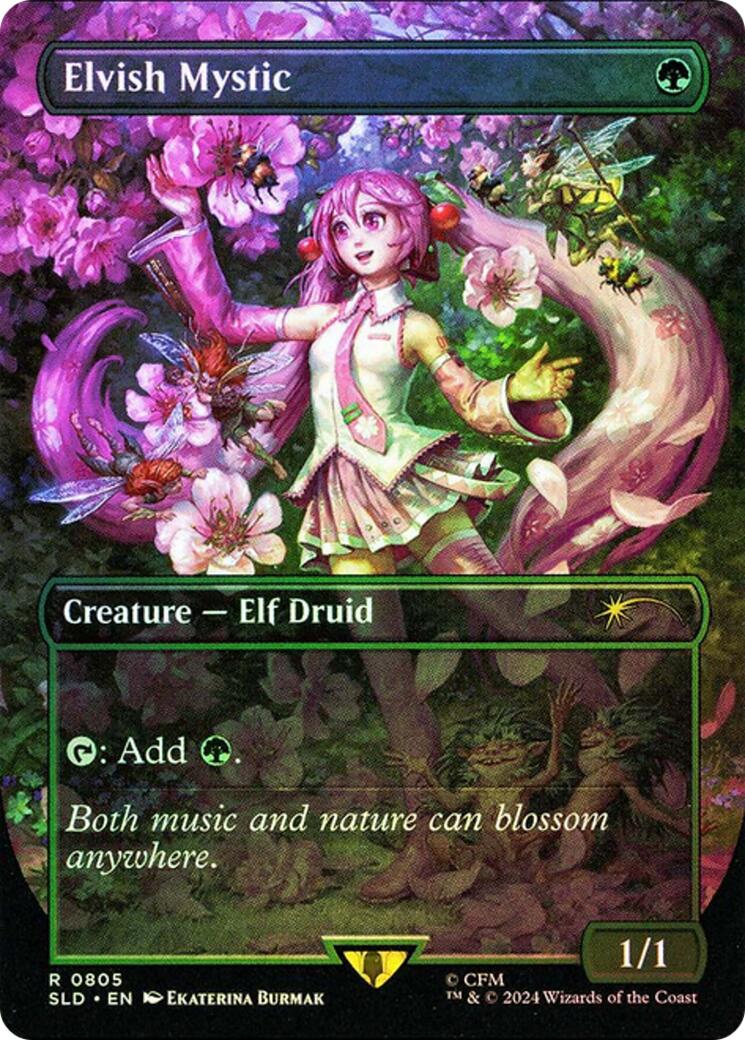 Elvish Mystic (0805 - Japanese Rainbow Foil) [Secret Lair Drop Series] | Empire Gaming NC
