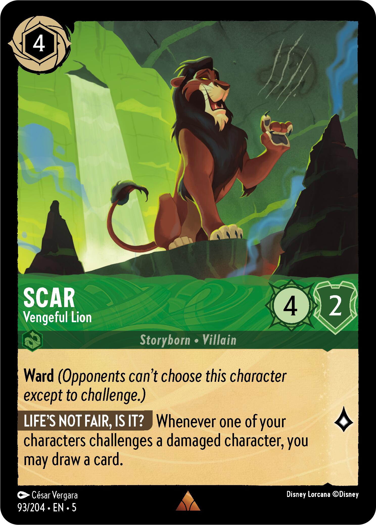 Scar - Vengeful Lion (93/204) [Shimmering Skies] | Empire Gaming NC