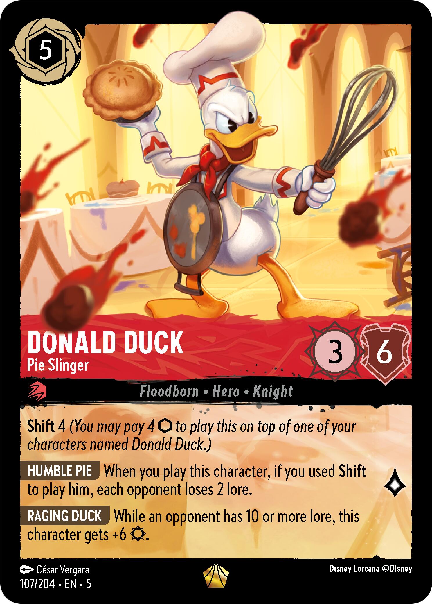 Donald Duck - Pie Slinger (107/204) [Shimmering Skies] | Empire Gaming NC