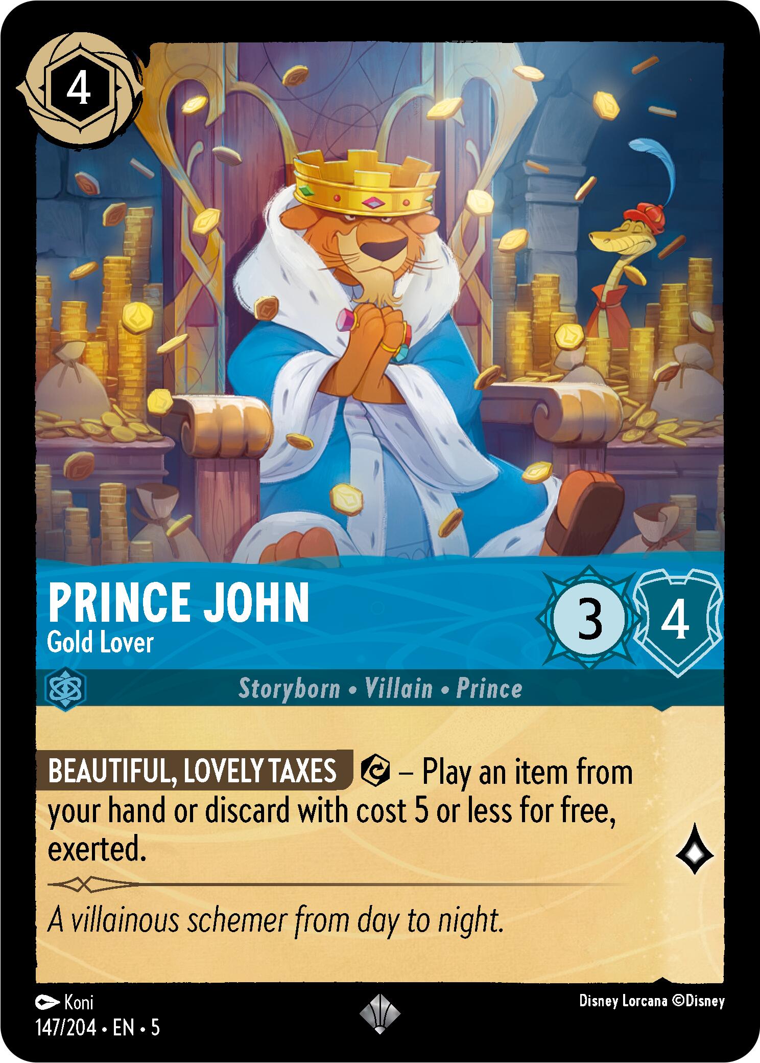 Prince John - Gold Lover (147/204) [Shimmering Skies] | Empire Gaming NC