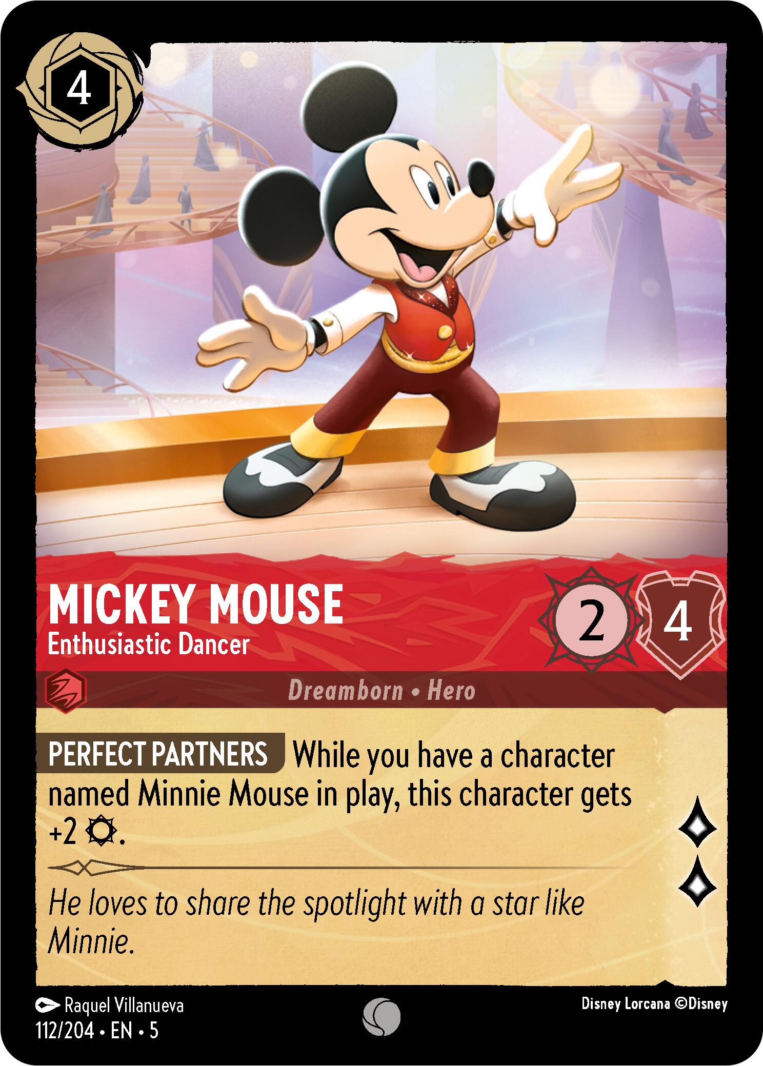 Mickey Mouse - Enthusiastic Dancer (112/204) [Shimmering Skies] | Empire Gaming NC