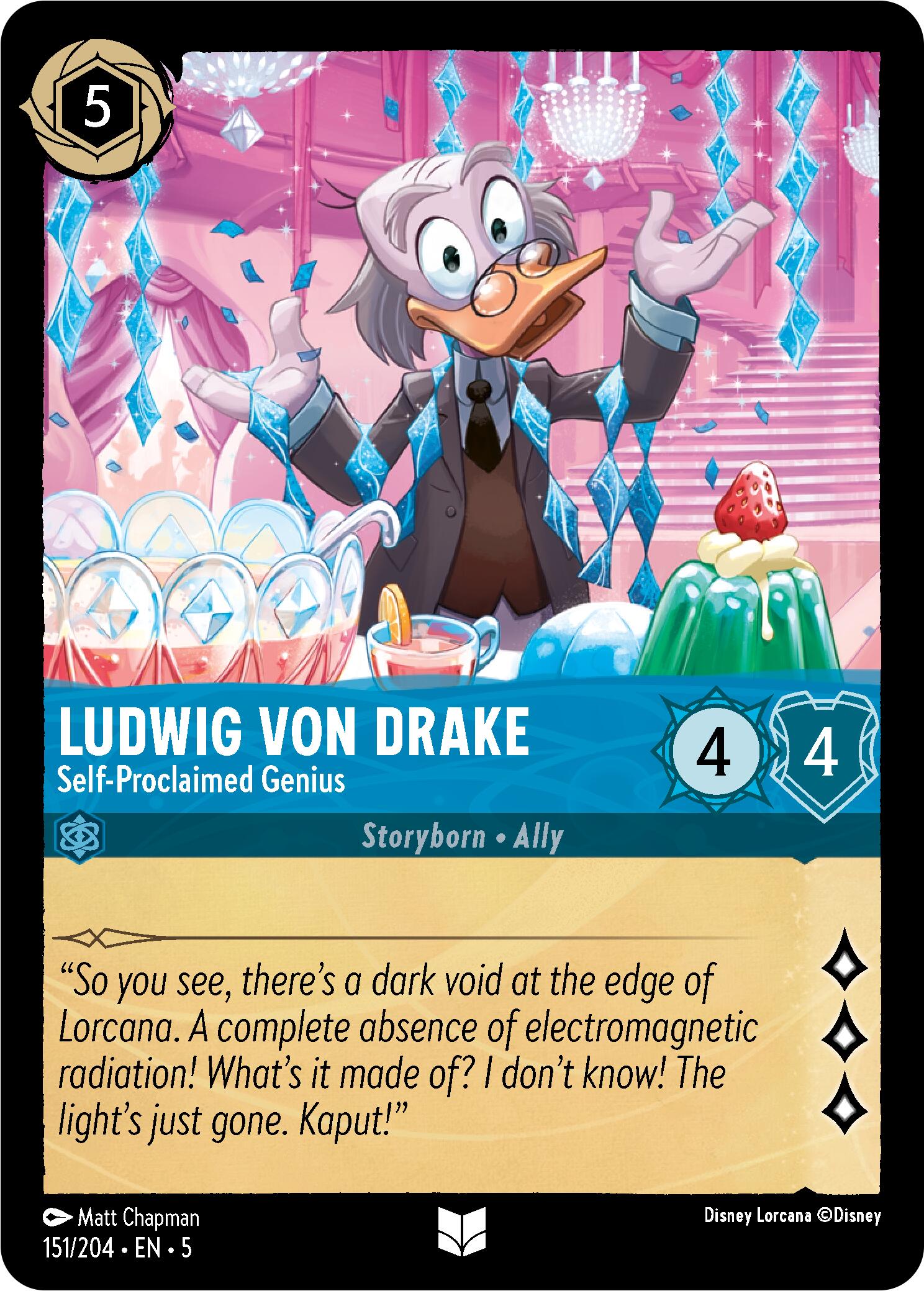 Ludwig Von Drake - Self-Proclaimed Genius (151/204) [Shimmering Skies] | Empire Gaming NC
