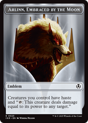 Wolf (0018) // Emblem - Arlinn, Embraces by the Moon Double-Sided Token [Innistrad Remastered Tokens] | Empire Gaming NC