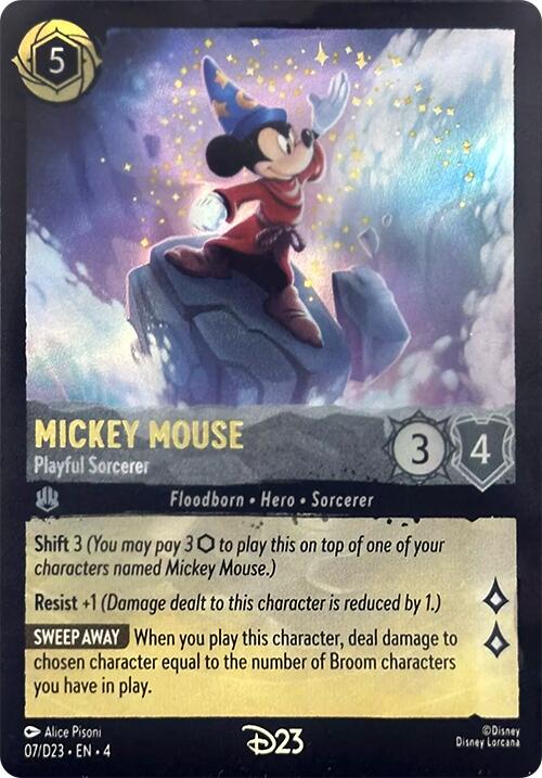 Mickey Mouse - Playful Sorcerer (7) [D23 Promos] | Empire Gaming NC