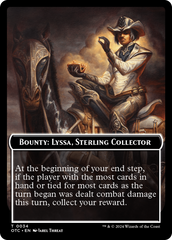 Bounty: Lyssa, Sterling Collector // Bounty Rules Double-Sided Token [Outlaws of Thunder Junction Commander Tokens] | Empire Gaming NC