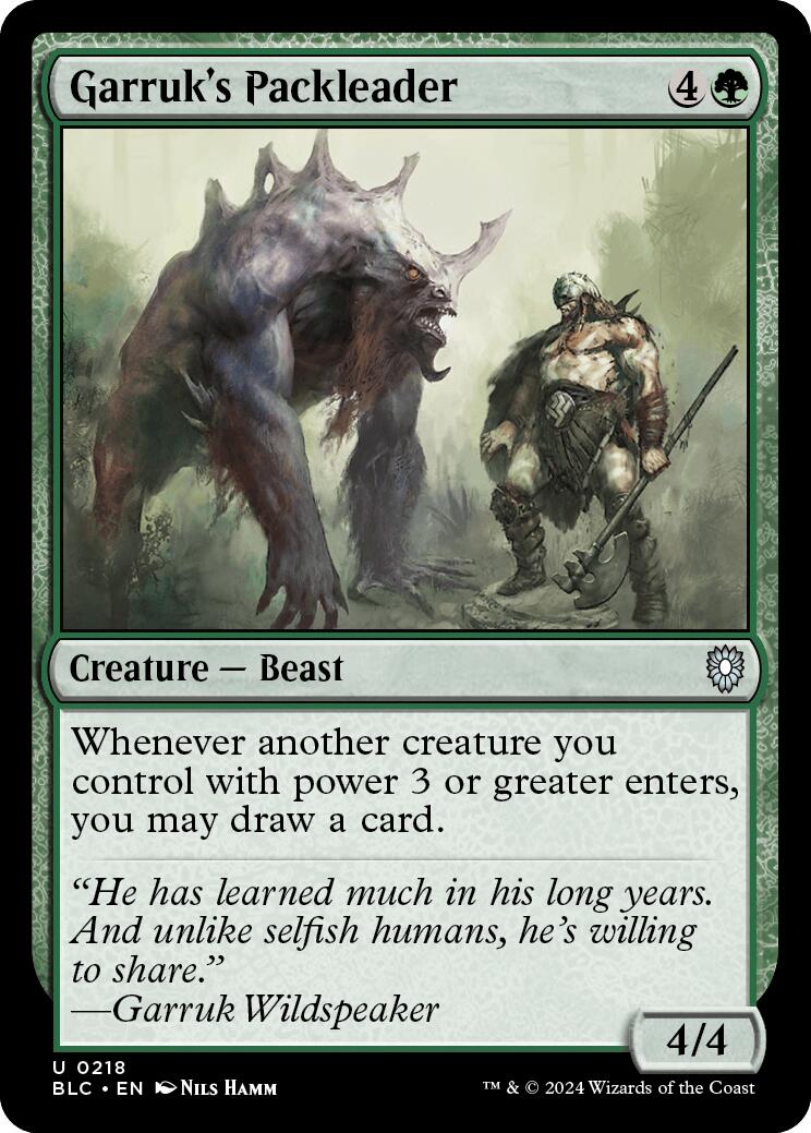 Garruk's Packleader [Bloomburrow Commander] | Empire Gaming NC