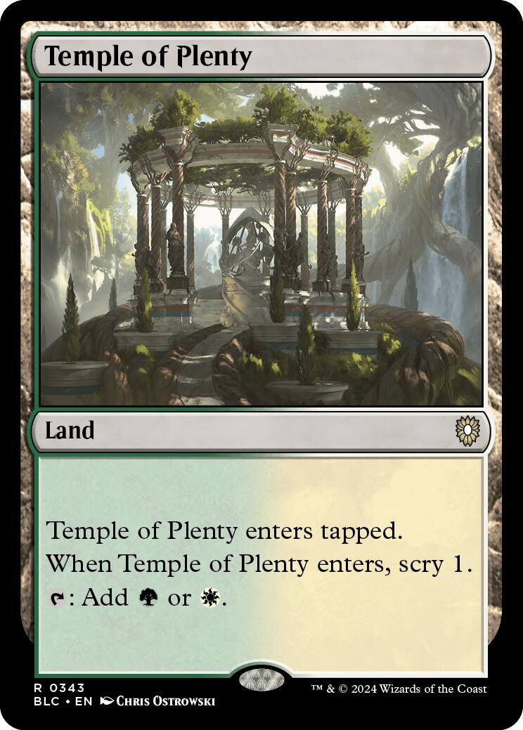 Temple of Plenty [Bloomburrow Commander] | Empire Gaming NC