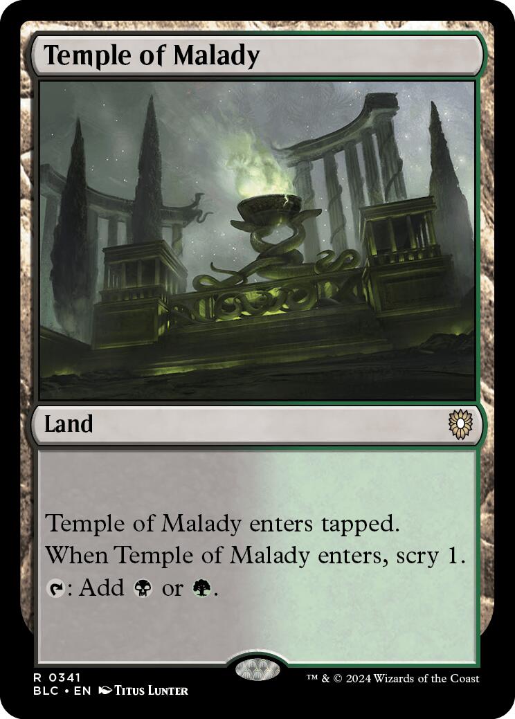 Temple of Malady [Bloomburrow Commander] | Empire Gaming NC