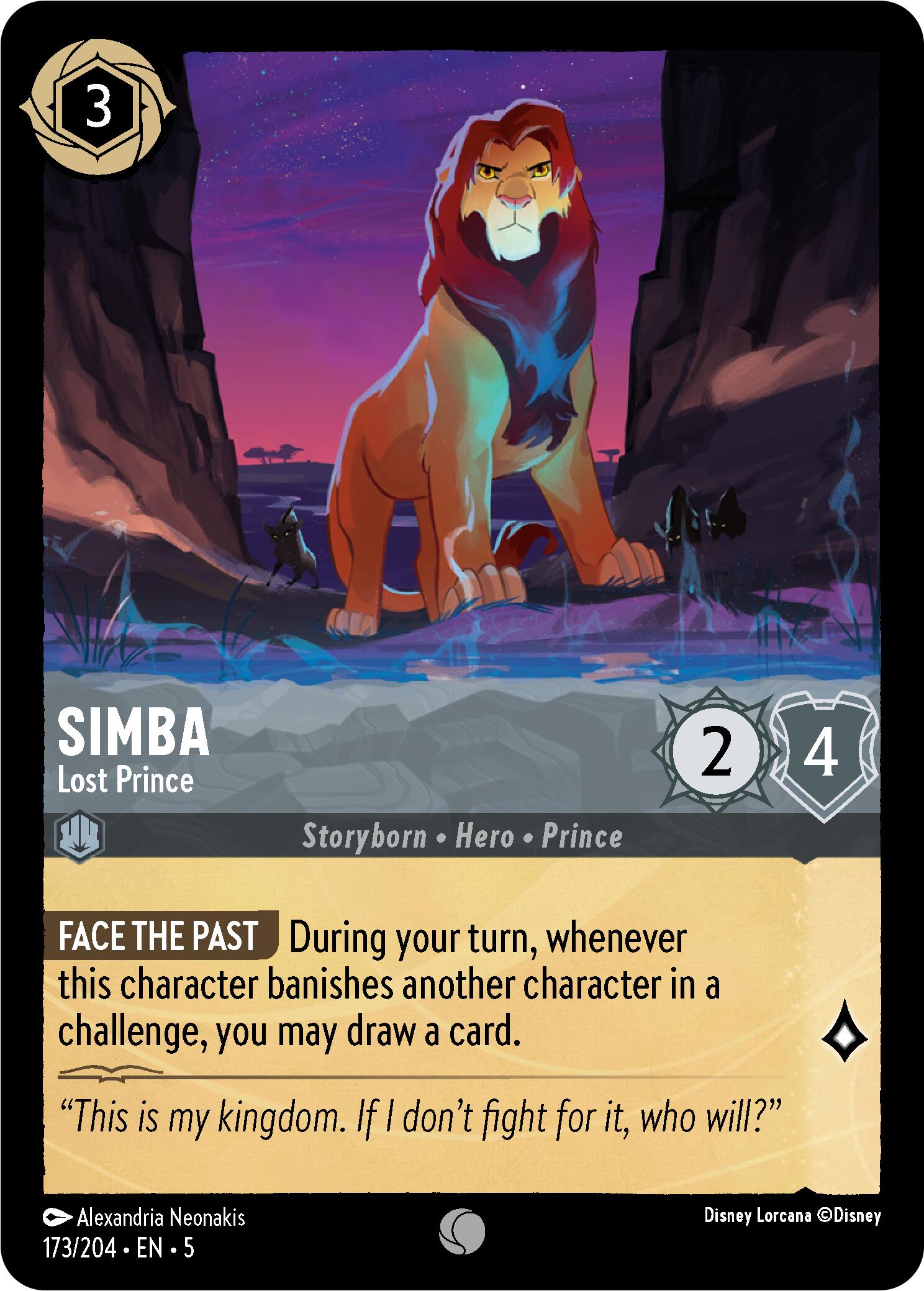 Simba - Lost Prince (173/204) [Shimmering Skies] | Empire Gaming NC
