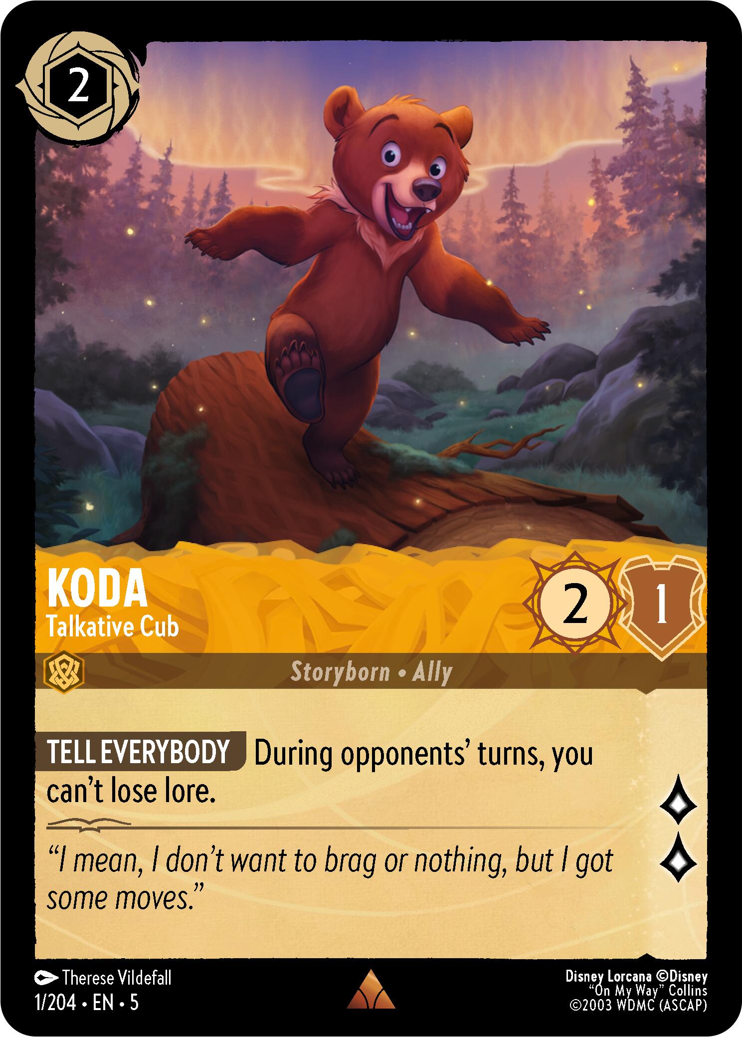 Koda - Talkative Cub (1/204) [Shimmering Skies] | Empire Gaming NC