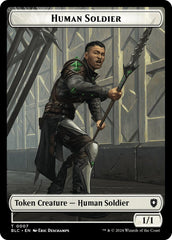 Human Soldier // Wolf (035) Double-Sided Token [Bloomburrow Commander Tokens] | Empire Gaming NC