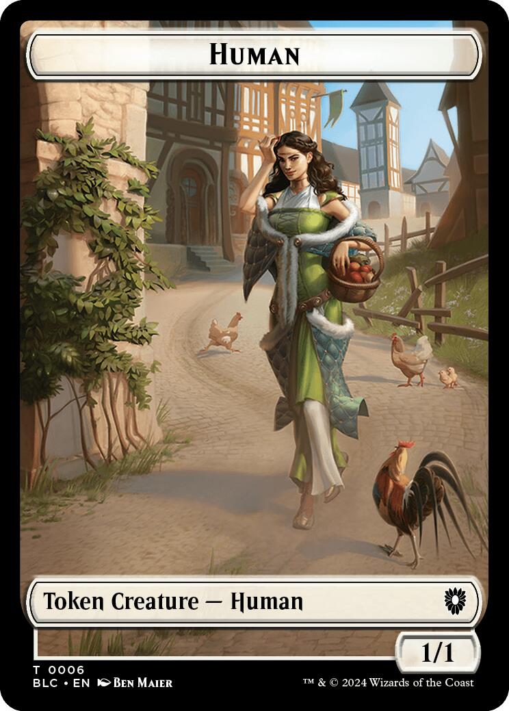 Human // Soldier Double-Sided Token [Bloomburrow Commander Tokens] | Empire Gaming NC