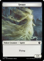 Spirit // Faerie Double-Sided Token [Bloomburrow Commander Tokens] | Empire Gaming NC