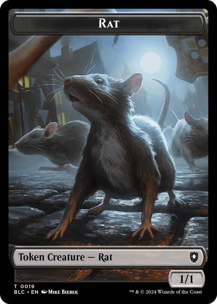 Rat // Raccoon Double-Sided Token [Bloomburrow Commander Tokens] | Empire Gaming NC