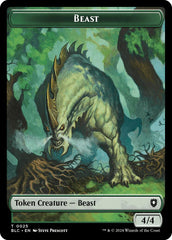 Cat // Beast (025) Double-Sided Token [Bloomburrow Commander Tokens] | Empire Gaming NC