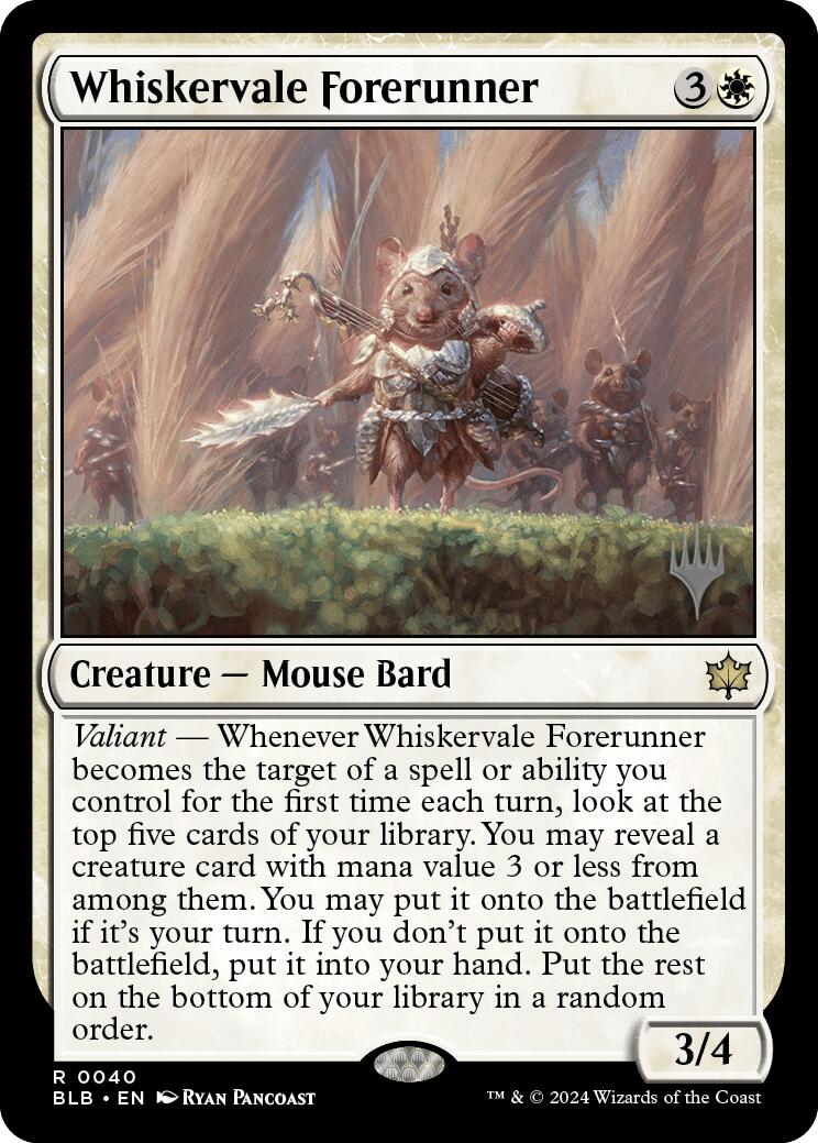 Whiskervale Forerunner (Promo Pack) [Bloomburrow Promos] | Empire Gaming NC