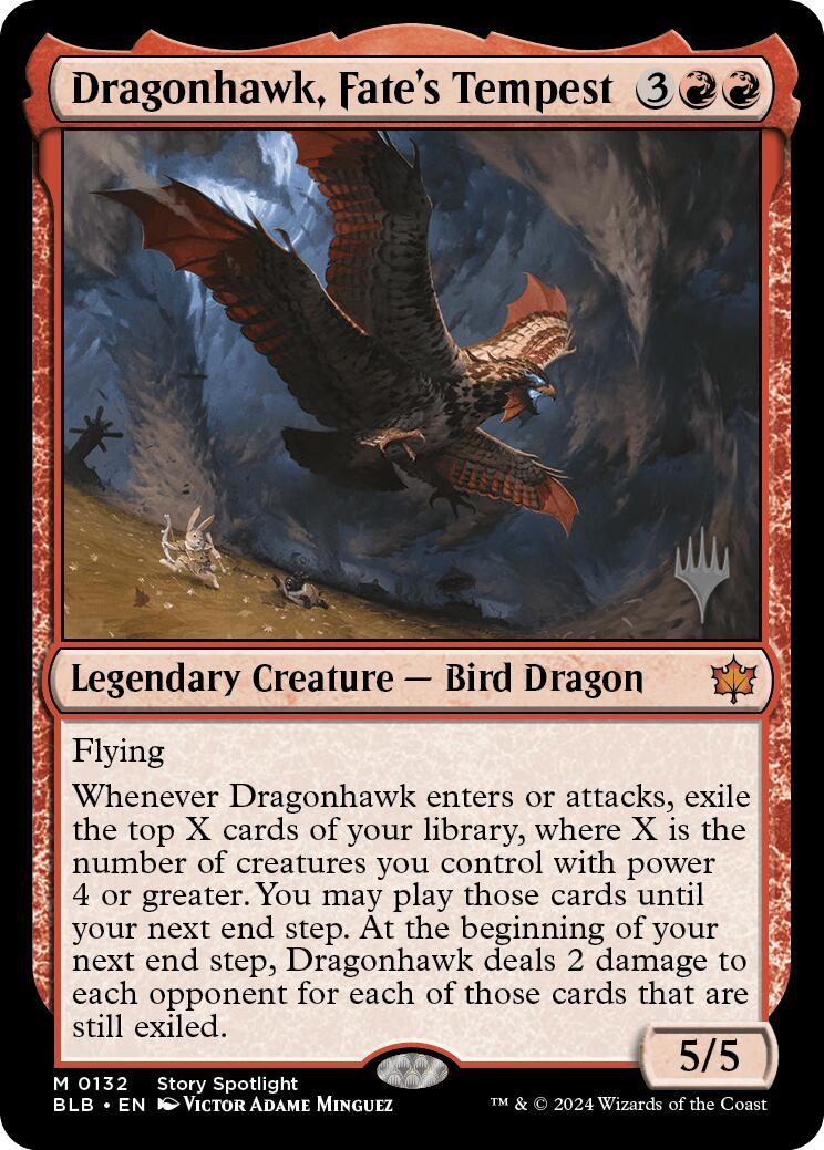 Dragonhawk, Fate's Tempest (Promo Pack) [Bloomburrow Promos] | Empire Gaming NC