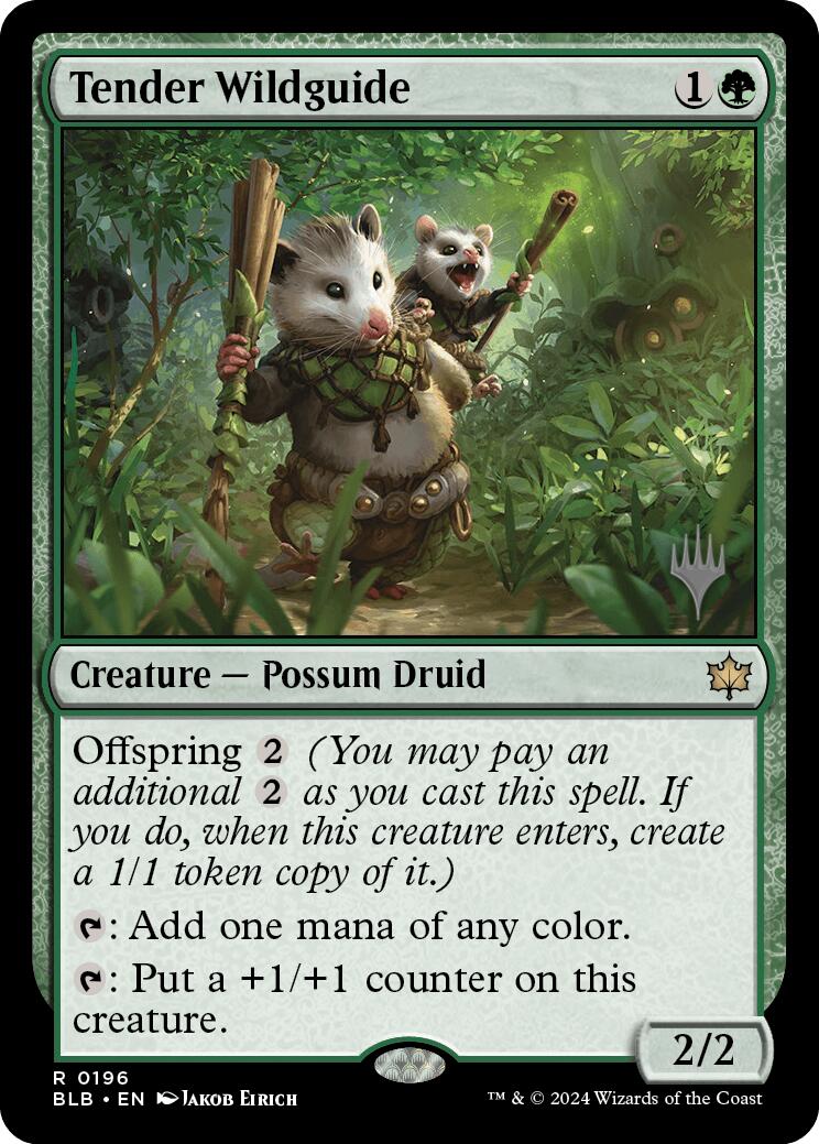 Tender Wildguide (Promo Pack) [Bloomburrow Promos] | Empire Gaming NC