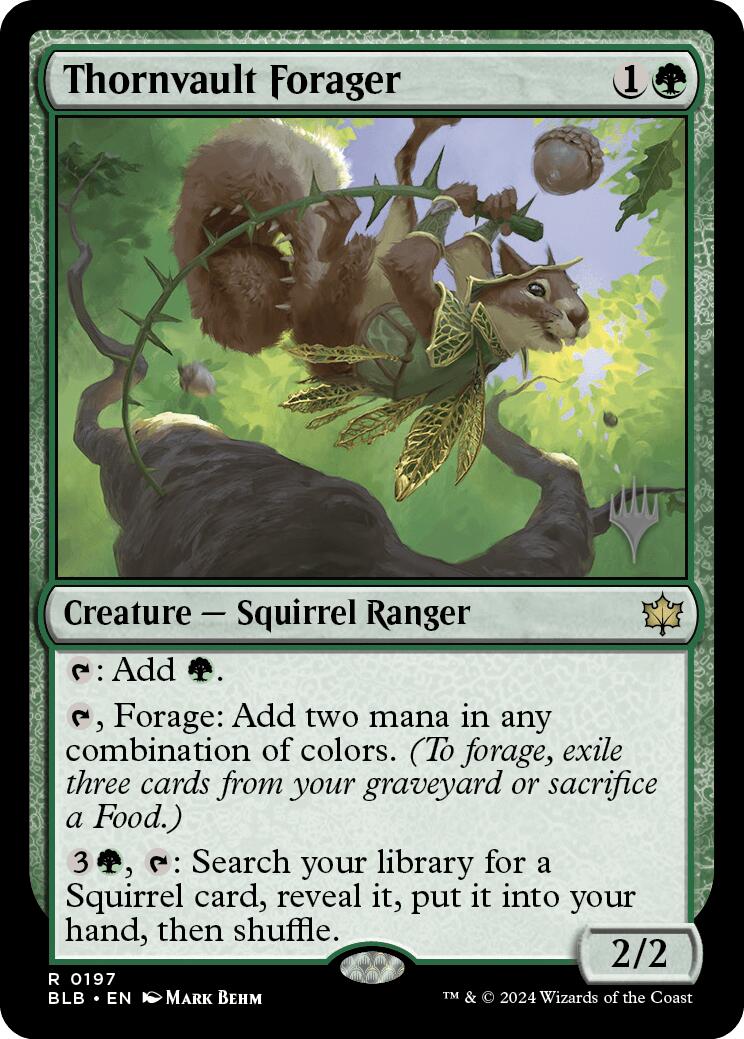 Thornvault Forager (Promo Pack) [Bloomburrow Promos] | Empire Gaming NC