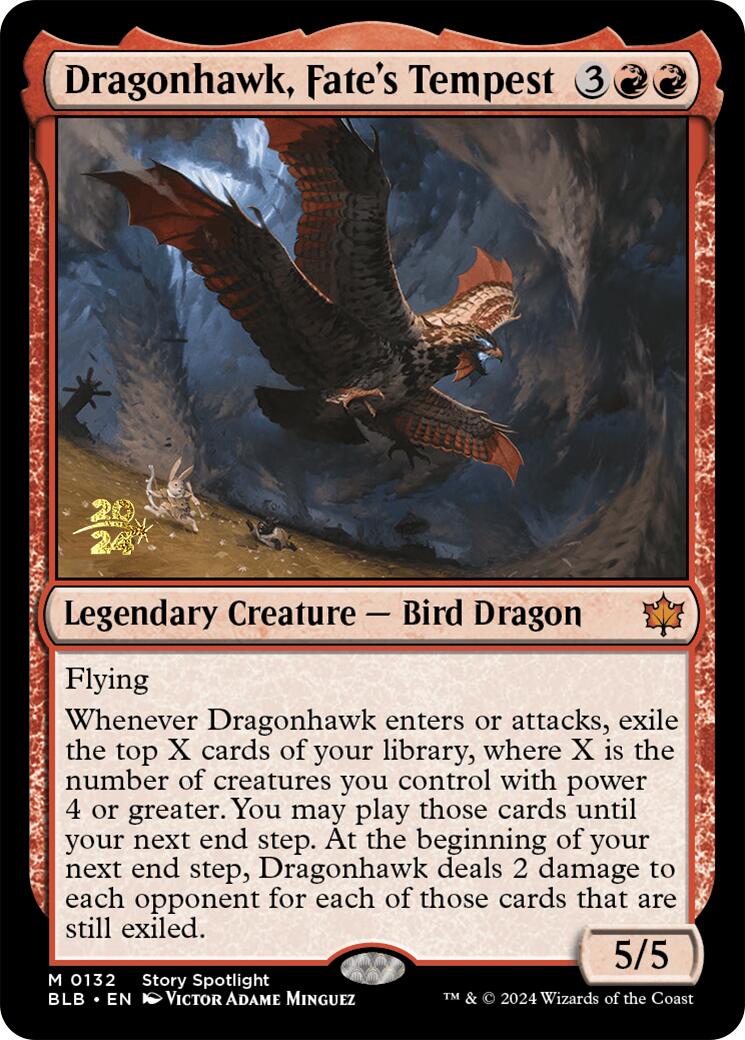 Dragonhawk, Fate's Tempest [Bloomburrow Prerelease Promos] | Empire Gaming NC