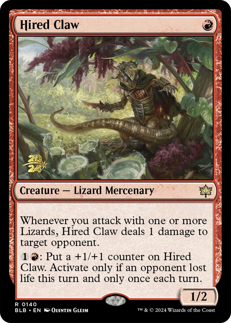 Hired Claw [Bloomburrow Prerelease Promos] | Empire Gaming NC