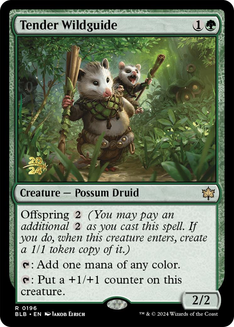 Tender Wildguide [Bloomburrow Prerelease Promos] | Empire Gaming NC