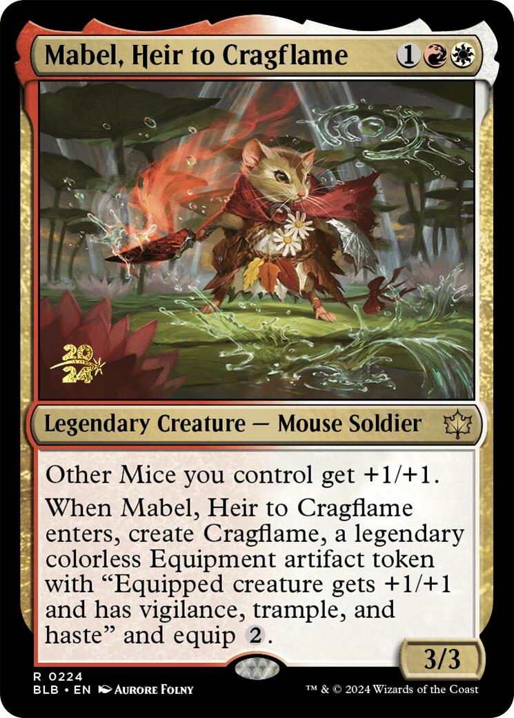 Mabel, Heir to Cragflame [Bloomburrow Prerelease Promos] | Empire Gaming NC