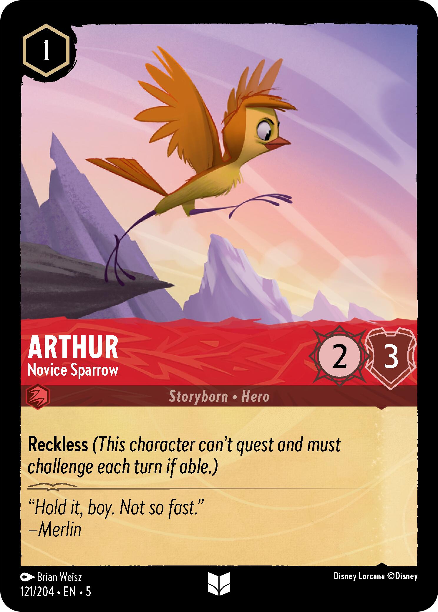 Arthur - Novice Sparrow (121/204) [Shimmering Skies] | Empire Gaming NC