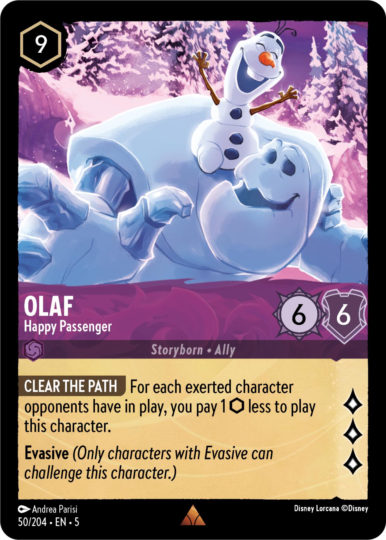 Olaf - Happy Passenger (50/204) [Shimmering Skies] | Empire Gaming NC
