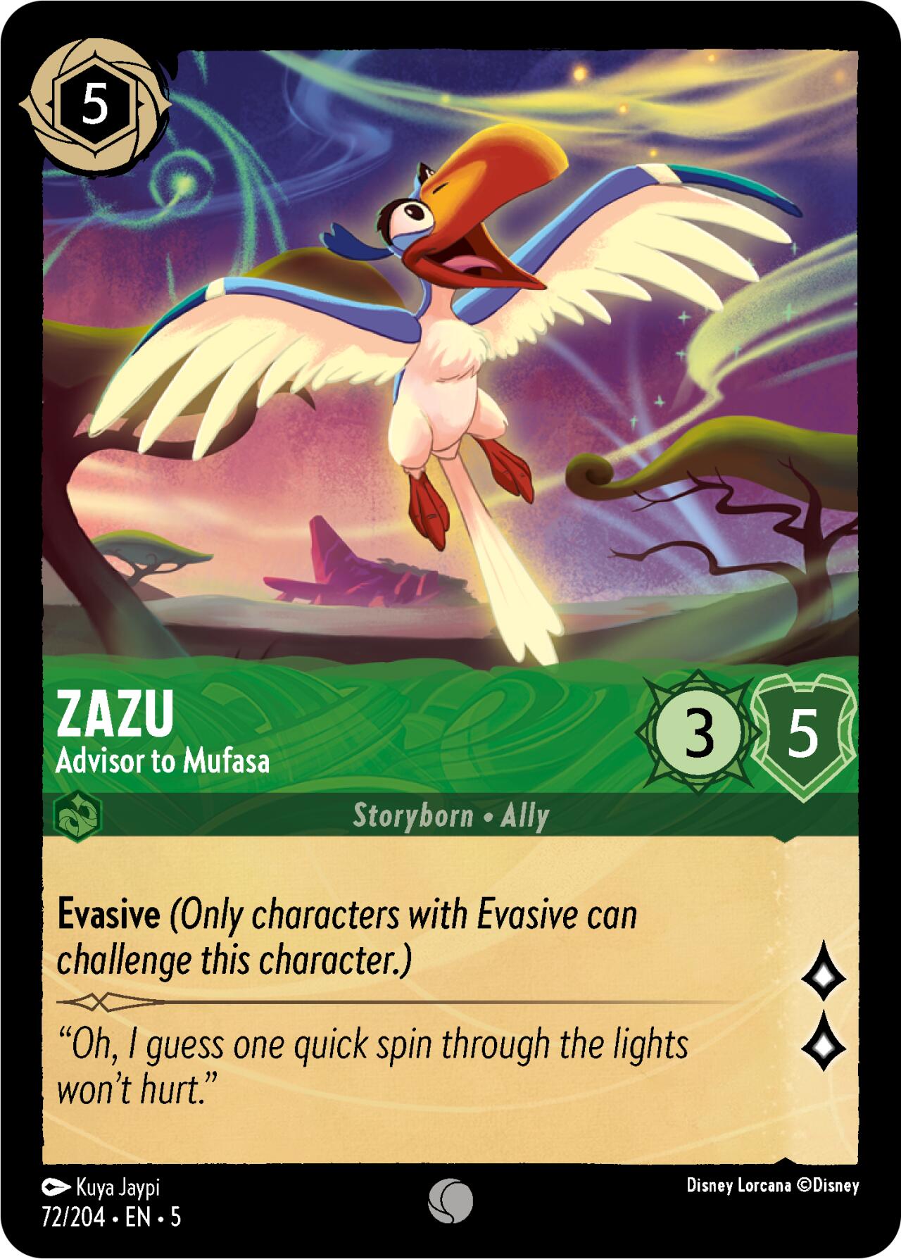 Zazu - Advisor to Mufasa (72/204) [Shimmering Skies] | Empire Gaming NC