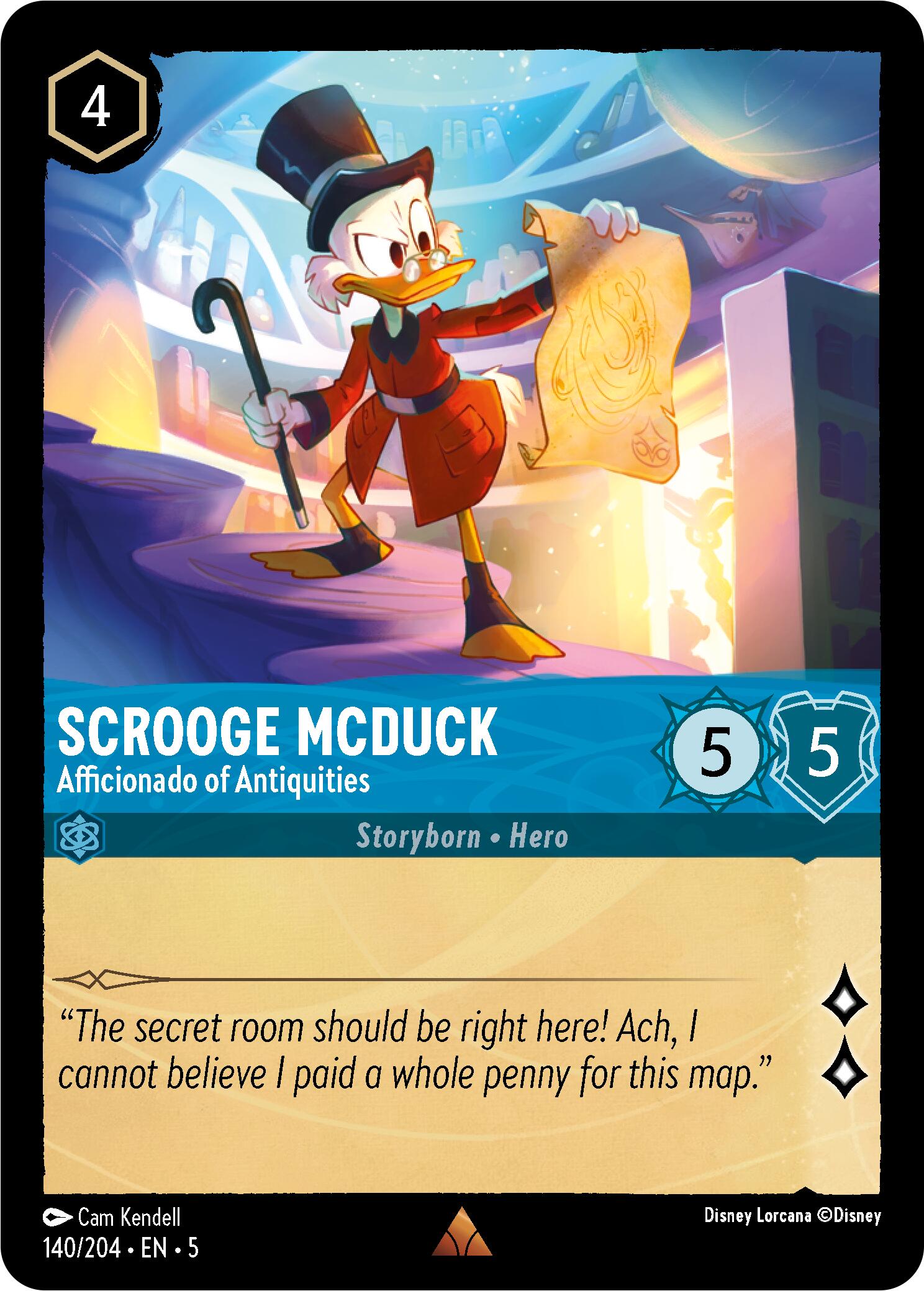 Scrooge McDuck - Afficionado of Antiquities (140/204) [Shimmering Skies] | Empire Gaming NC