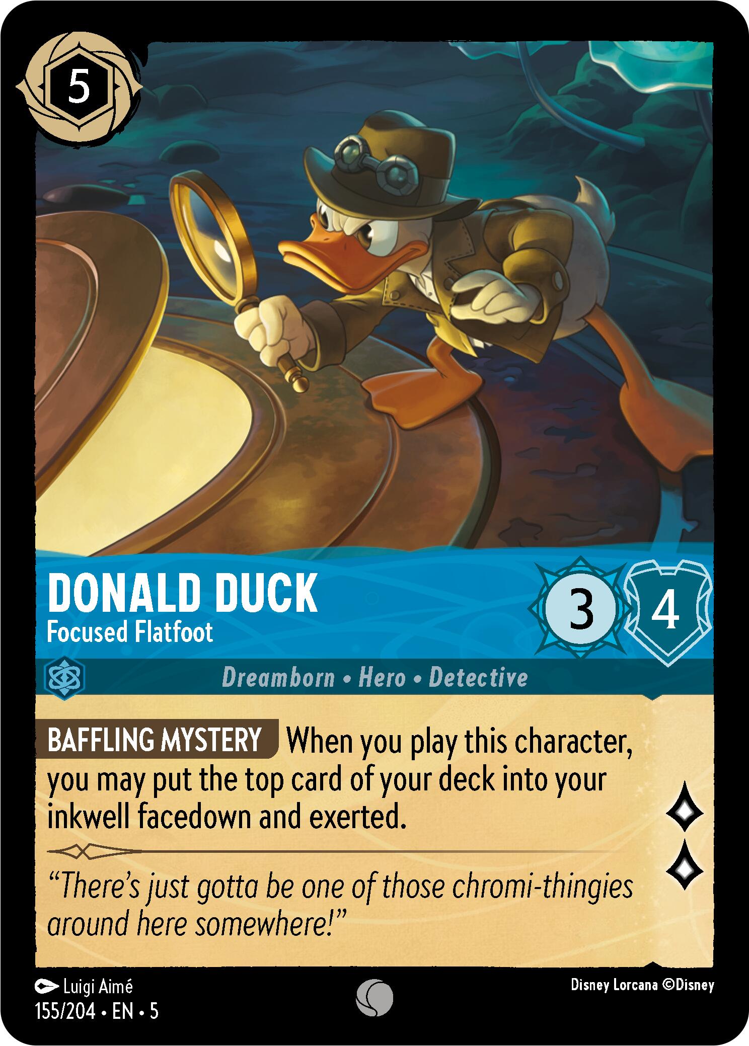 Donald Duck - Focused Flatfoot (155/204) [Shimmering Skies] | Empire Gaming NC