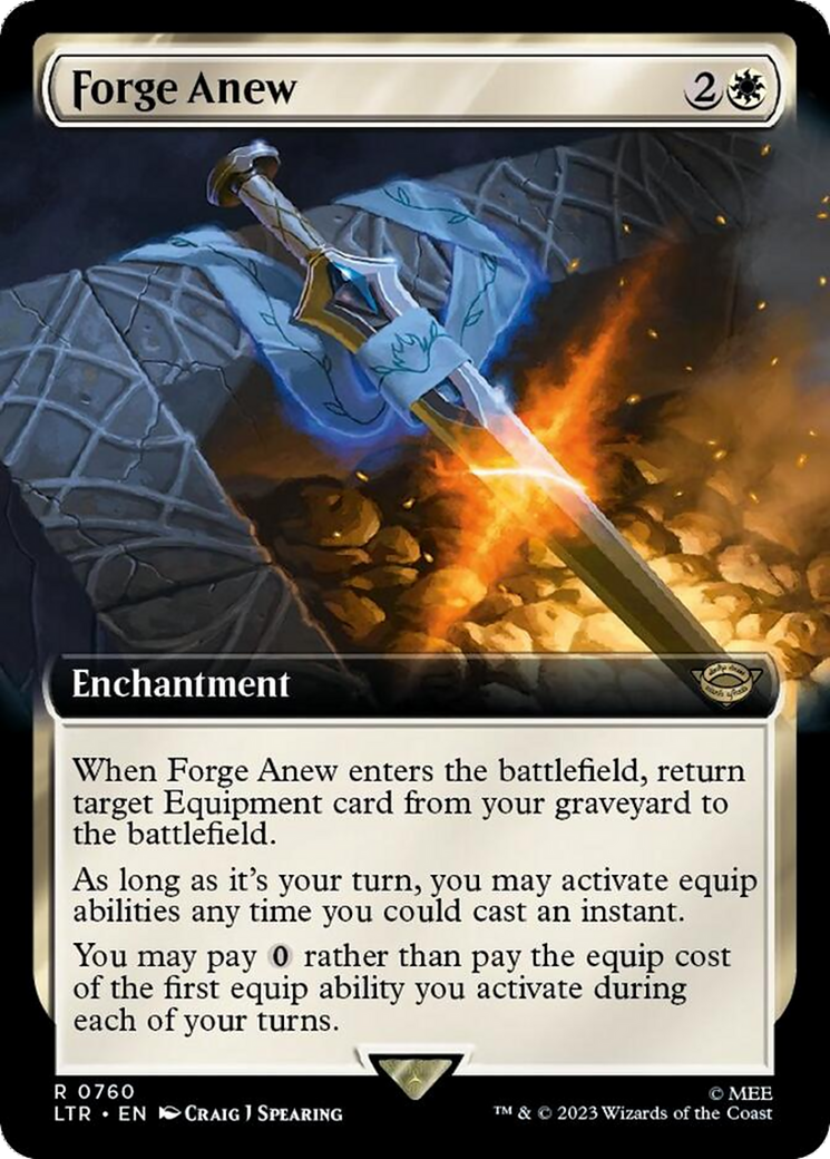 Forge Anew (Extended Art) (Surge Foil) [The Lord of the Rings: Tales of Middle-Earth] | Empire Gaming NC