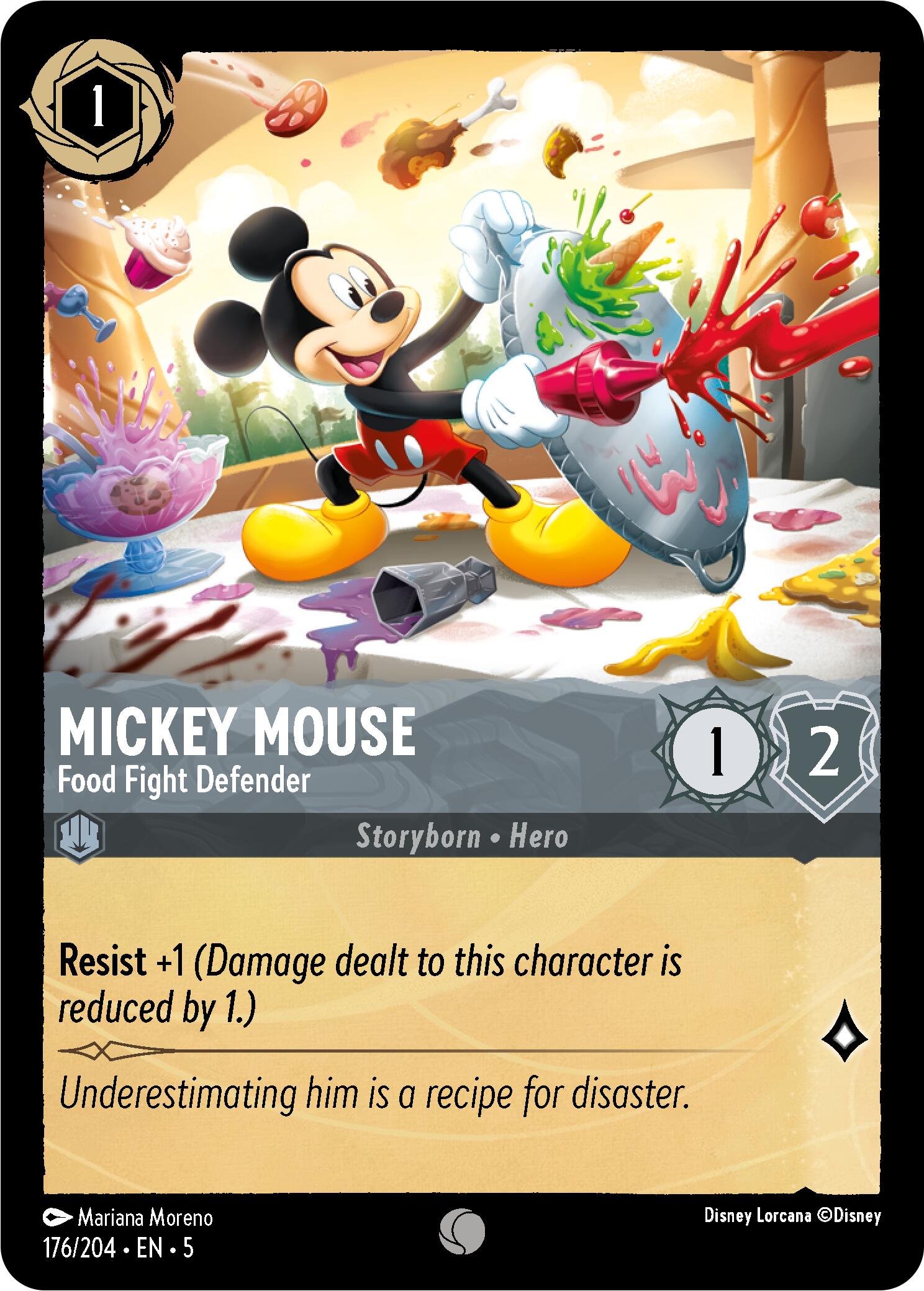 Mickey Mouse - Food Fight Defender (176/204) [Shimmering Skies] | Empire Gaming NC