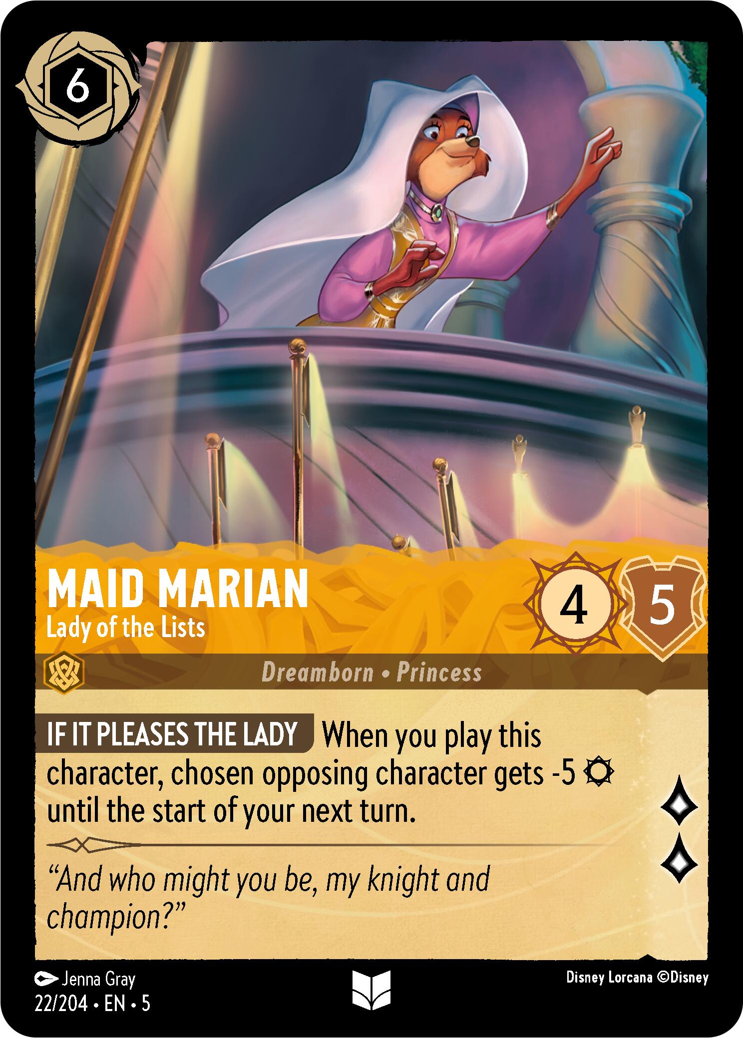 Maid Marian - Lady of the Lists (22/204) [Shimmering Skies] | Empire Gaming NC