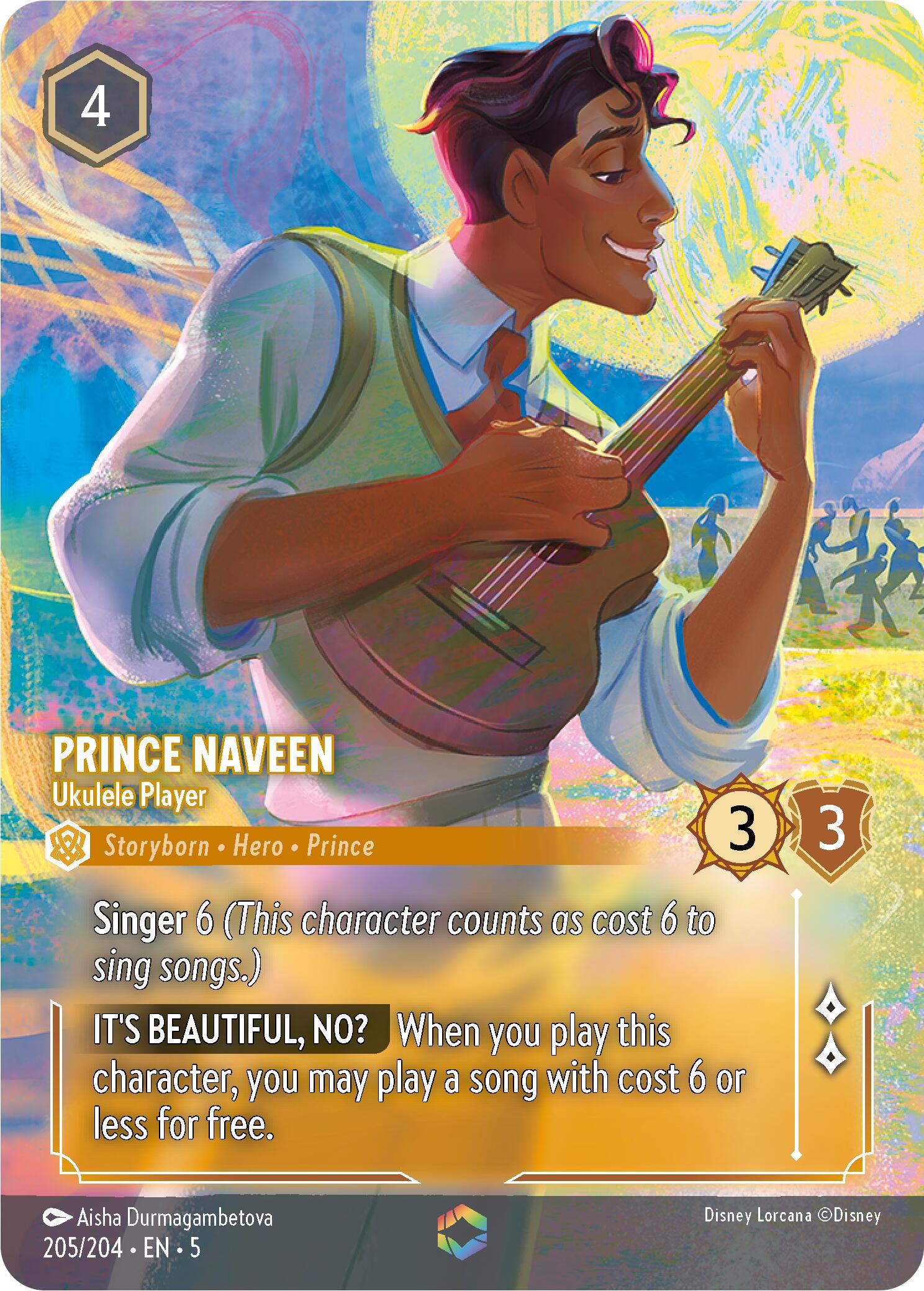 Prince Naveen - Ukulele Player (Enchanted) (205/204) [Shimmering Skies] | Empire Gaming NC