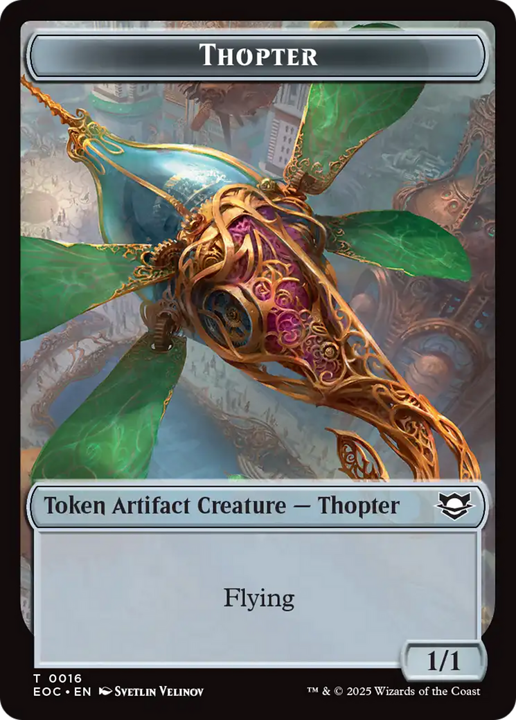 Thopter // Beast (0006) Double-Sided Token [Edge of Eternities Commander Tokens] | Empire Gaming NC