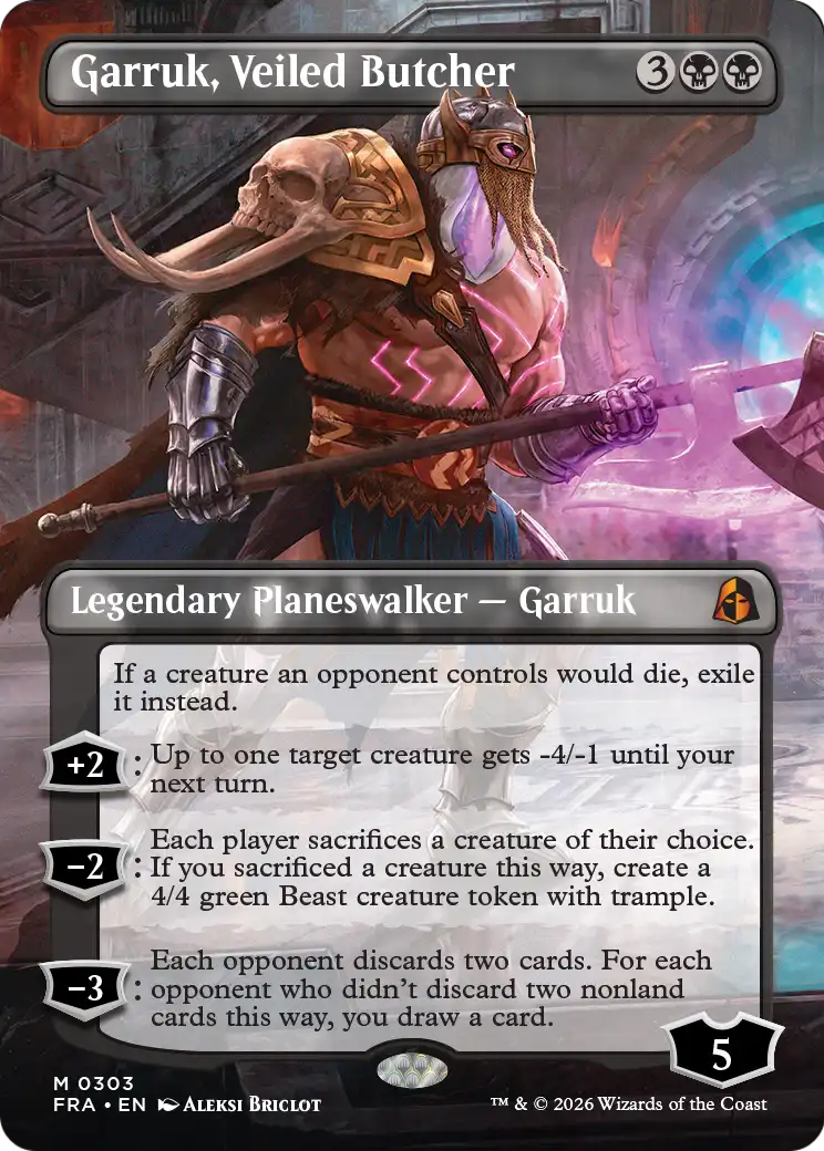 Garruk, Veiled Butcher (Borderless) [Reality Fracture] | Empire Gaming NC