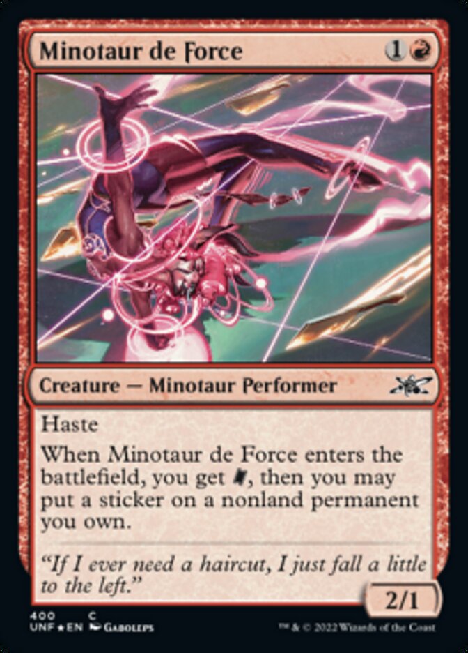 Minotaur de Force (Galaxy Foil) [Unfinity] | Empire Gaming NC