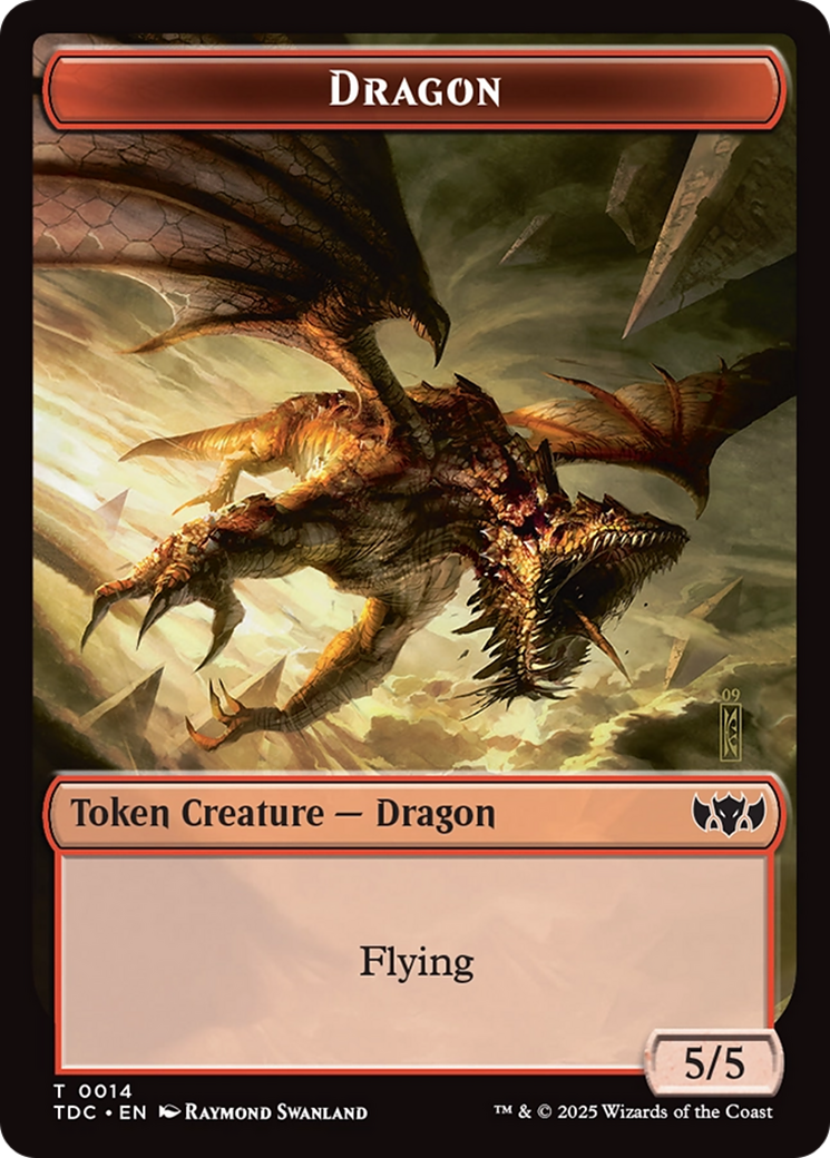Copy // Dragon (0014) Double-Sided Token [Tarkir: Dragonstorm Commander Tokens] | Empire Gaming NC